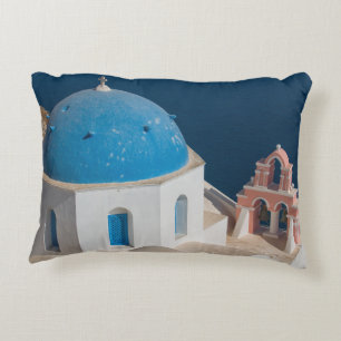 Cojín Decorativo Iglesia en la isla de Santorini, Grecia