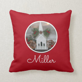 Cojín Decorativo Iglesia Rusa de los Cones de Pino Rojo Personaliza