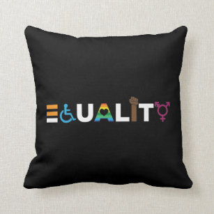 Cojín Decorativo Igualdad Derechos Humanos Igualitarios Orgullo de 
