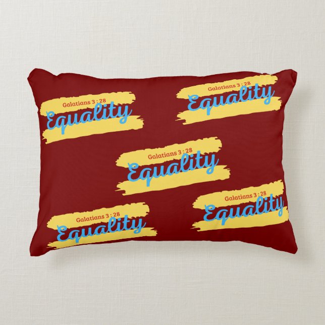 Cojín Decorativo Igualdad ( Galatians 3 : 28 ) Pillow (Anverso)