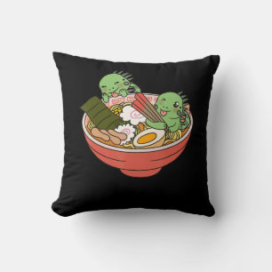 Cojín Decorativo Iguana Kawaii Ramen Gracioso Regalo Mascota