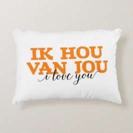 Cojín Decorativo Ik Hou Van Jou/te amo palabras holandesas