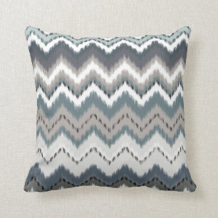 Cojín Decorativo Ikat gris Chevron