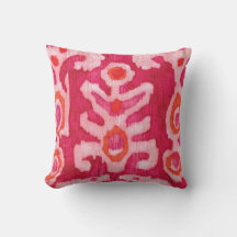 Ikat tribal rosado y Naranja