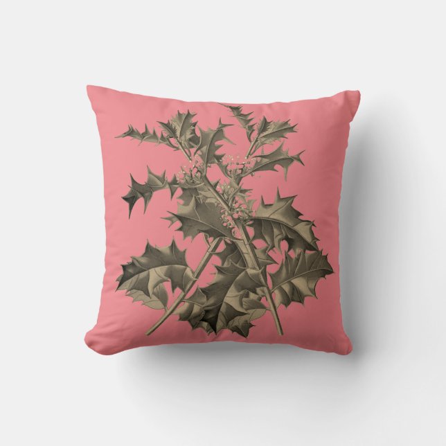Cojín Decorativo Ilex – Holly – Stechpalme – Christdorn (Anverso)