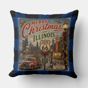 Cojín Decorativo Ilinois Ruta 66 Christmas City Glow