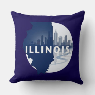 Cojín Decorativo Illinois Estados Unidos de América