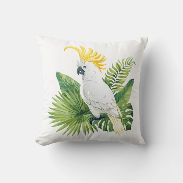 Cojín Decorativo Illustration of parrot cockatoo (Anverso)