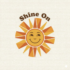 Cojín Decorativo Illustration Throw Pillow –“Shine On” Motivational