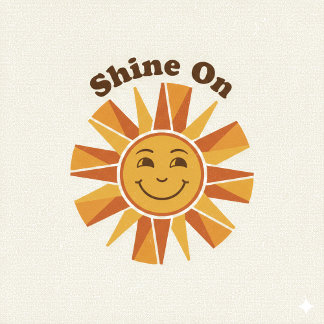 Cojín Decorativo Illustration Throw Pillow –“Shine On” Motivational