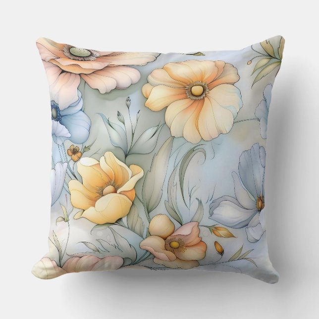 Cojín Decorativo Iluminación capilar caprichosa Botánica (Anverso)