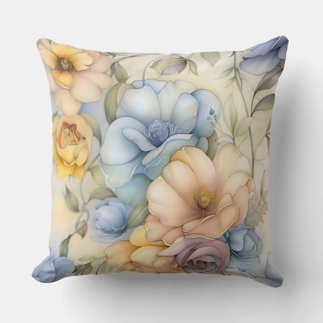 Cojín Decorativo Iluminación capilar caprichosa Botánica (Anverso)