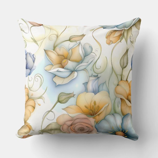 Cojín Decorativo Iluminación capilar caprichosa Botánica (Anverso)