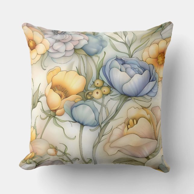Cojín Decorativo Iluminación capilar caprichosa Botánica (Anverso)