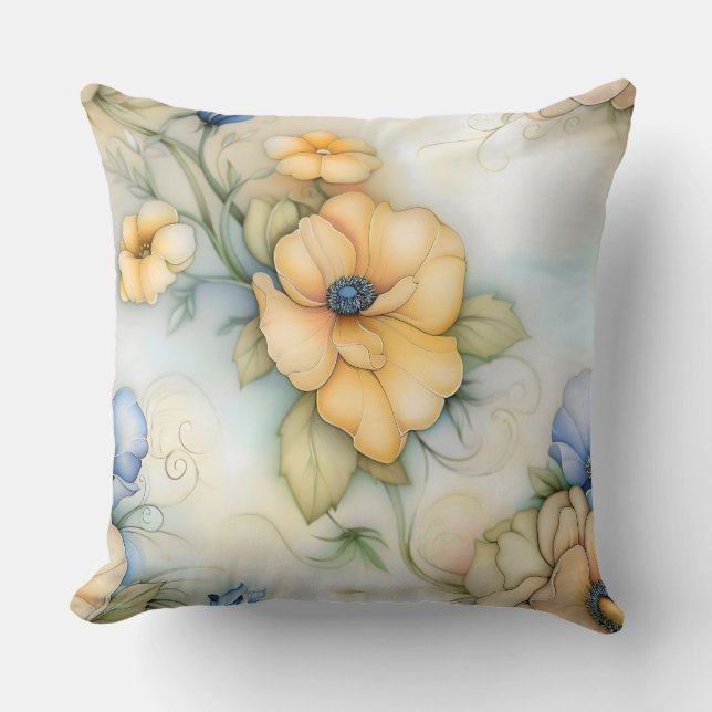 Cojín Decorativo Iluminación capilar caprichosa Botánica (Anverso)