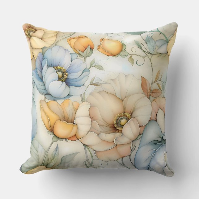 Cojín Decorativo Iluminación capilar caprichosa Botánica (Anverso)