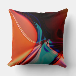 Cojín Decorativo Iluminación reflectante de color rojo plateado tre