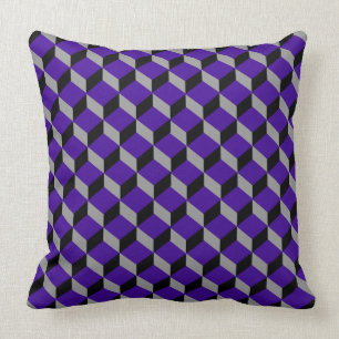 Cojín Decorativo Ilusión óptica ultravioleta con patrones moderno