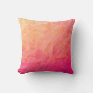Cojín Decorativo Ilustracion abstracto de la Bristle Brus rosa y am