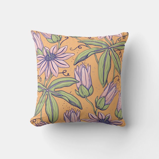 Cojín Decorativo Ilustracion acuarela de flor presionada (Anverso)