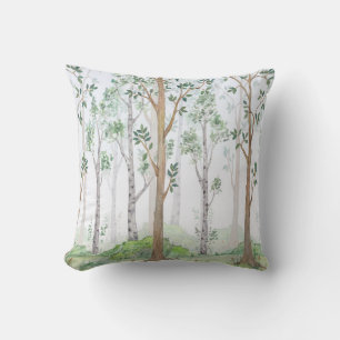 Cojín Decorativo Ilustracion acuático-bosque de hadas. i de los niñ