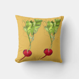 Cojín Decorativo Ilustracion artístico de acuarela vegetal y radica