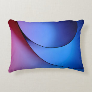 COJÍN DECORATIVO ILUSTRACION AZUL Y LUZ ROJA