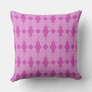 Cojín Decorativo Ilustracion bohemio chintz micro rosado