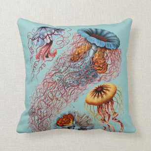 Cojín Decorativo Ilustracion científico del vintage de Haeckel