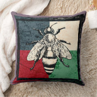 Ilustracion colorido de insectos de abeja vintage