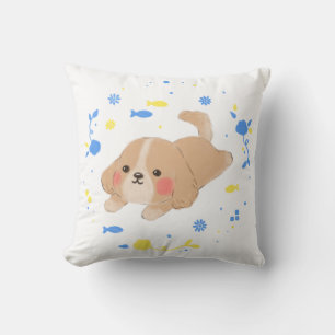 Cojín Decorativo Ilustracion Cute Happy Puppy