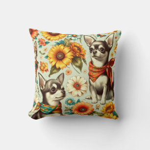 Cojín Decorativo Ilustracion Cute Retro Chihuahua