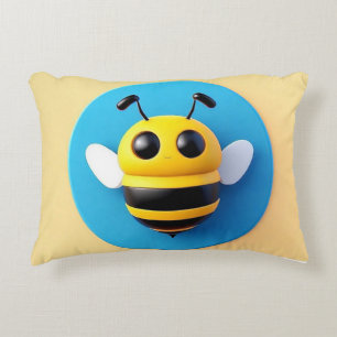 Cojín Decorativo Ilustración de abeja de dibujos animados linda