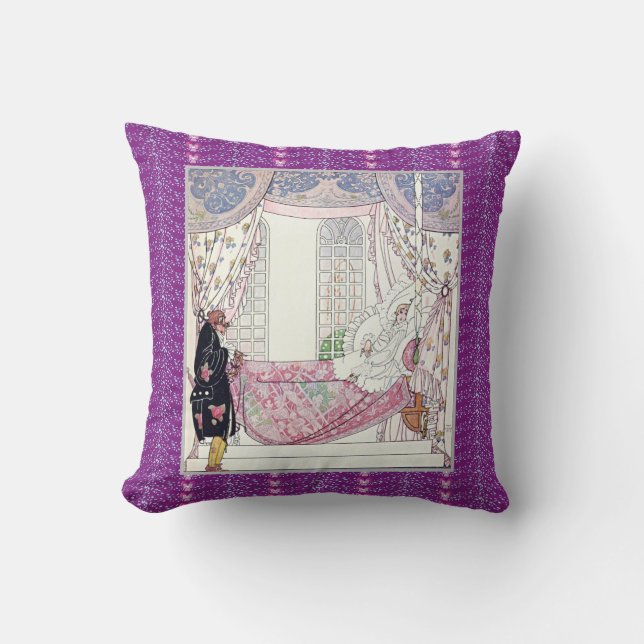 Cojín Decorativo Ilustracion de acuarela de príncipe de cuento de h (Anverso)