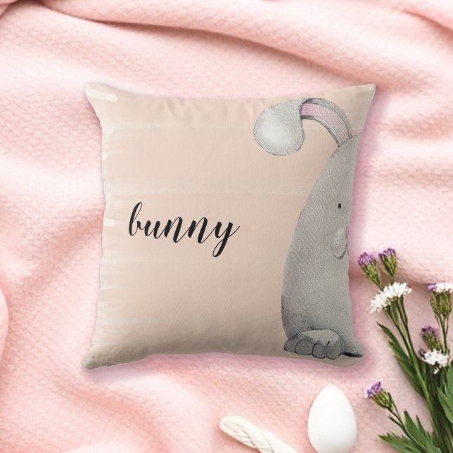 Cojín Decorativo Ilustracion de acuarela feliz conejito (Subido por el creador)