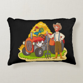 Cojín Decorativo Ilustración de arte de agricultura