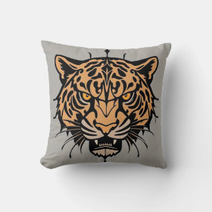 Cojín Decorativo Ilustración de cabeza de tigre