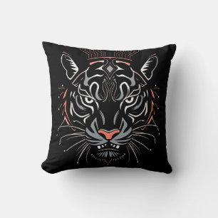 Cojín Decorativo Ilustración de cabeza de tigre