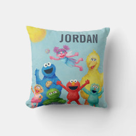 Cojín Decorativo Ilustracion de caracteres de Plaza Sésamo