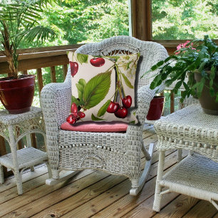 Cojín Decorativo Ilustracion de cerezas de época