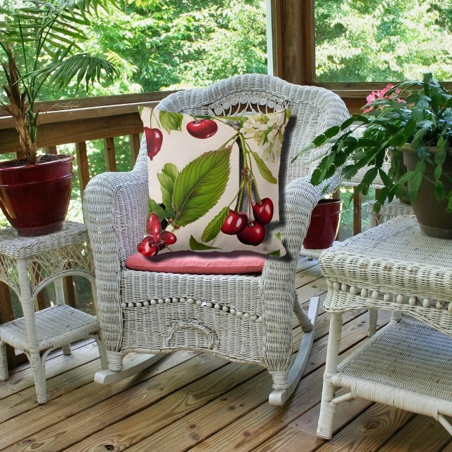 Cojín Decorativo Ilustracion de cerezas de época (Subido por el creador)