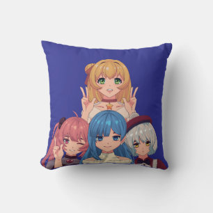Cojín Decorativo Ilustración de chicas anime lindas