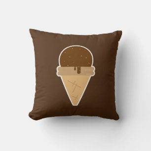 Cojín Decorativo Ilustración de clip art plano de helado