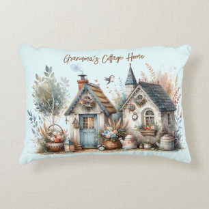 Cojín Decorativo Ilustración de Cottage Haven Floral Homes