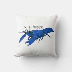 Cojín Decorativo Ilustración de dibujos animados de cangrejo de río
