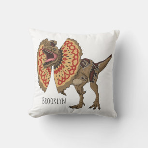 Cojín Decorativo ilustración de dibujos animados de Dilophosaurus