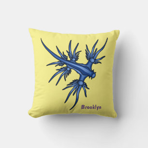 Cojín Decorativo Ilustracion de dragón azul