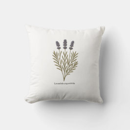 Cojín Decorativo Ilustracion de flores de lavanda de época