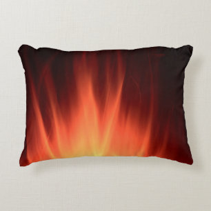 Cojín Decorativo Ilustracion de fuego rojo