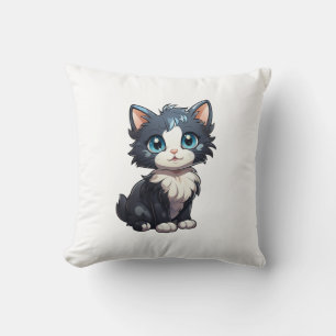 Cojín Decorativo Ilustración de gato de dibujos animados